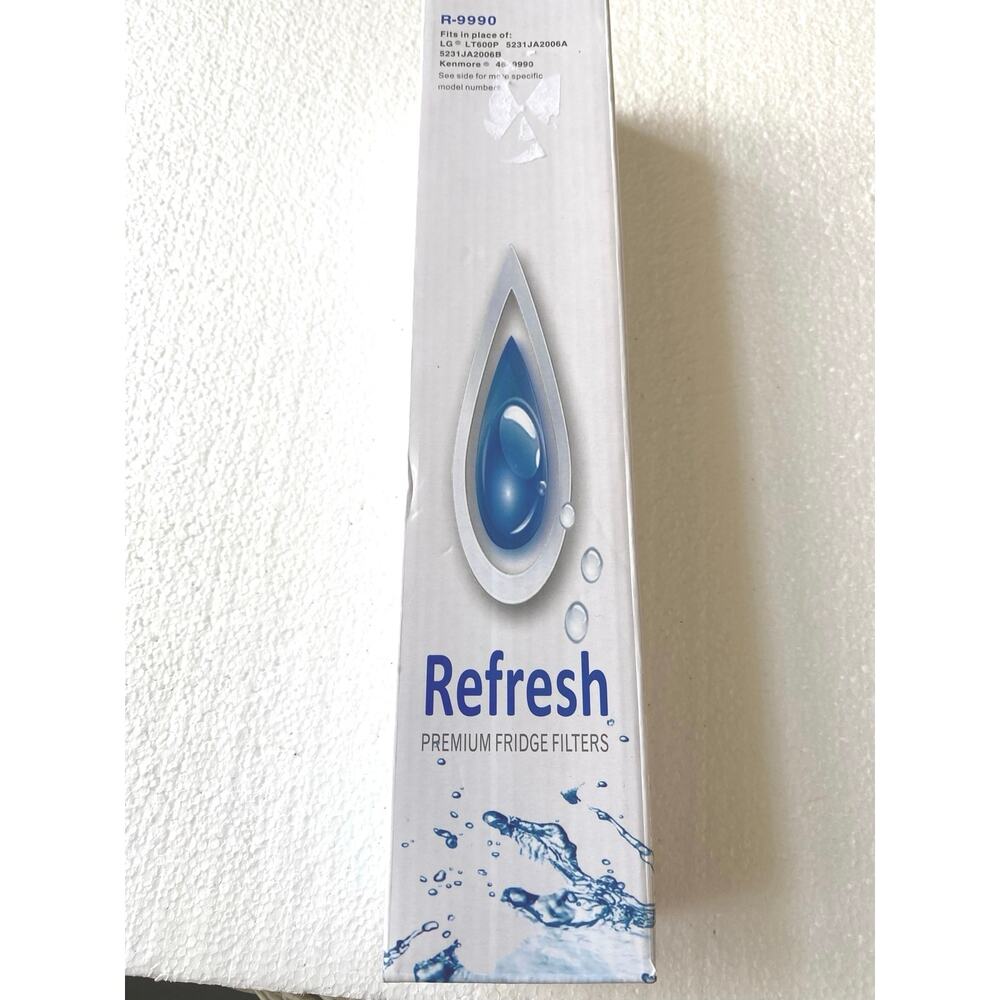 Refresh R-9990 premium fridge filter designed for water filtration. New